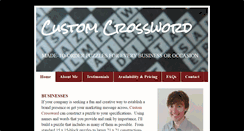 Desktop Screenshot of customcrossword.com